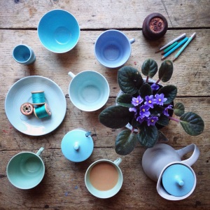 Tea flat lay photography ideas | 5FTINF Philippa Stanton
