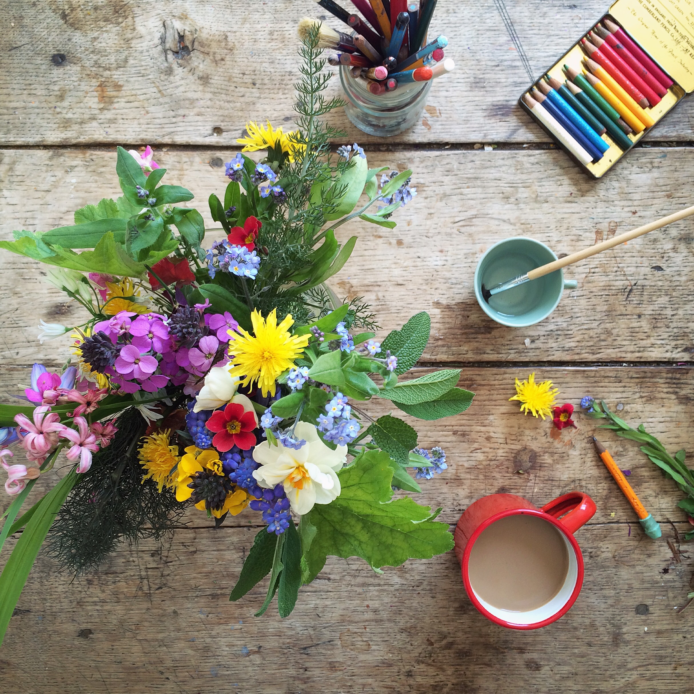 Colourful flat lay inspiration