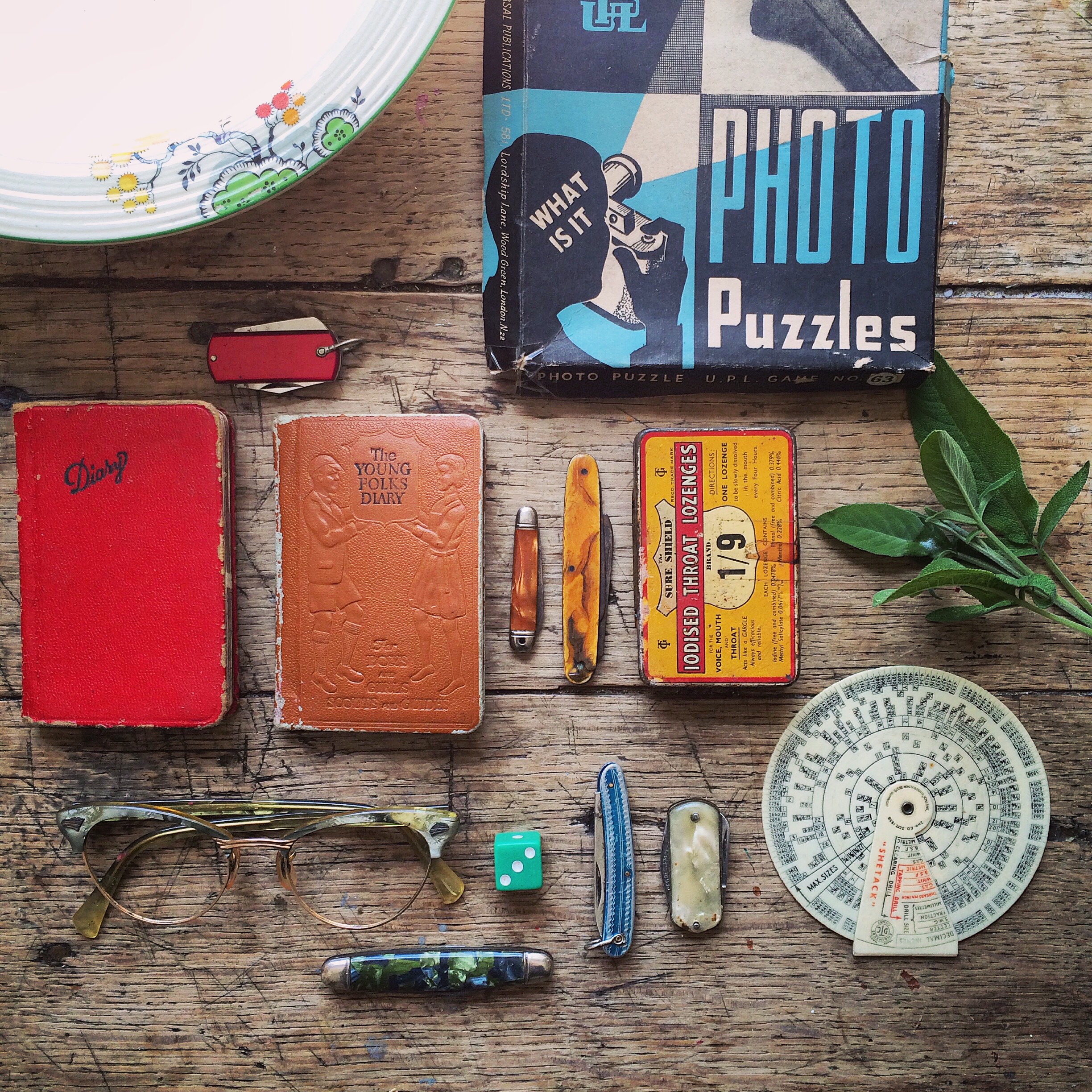 Vintage flat lay photography inspiration